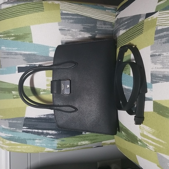 Kate Spade Voyage Small Grain Textured Leather In Black Like New - Picture 4 of 15